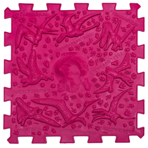 Masážní podložka Ortek Dinosauři Puzzle 10 prvků + 6 trojúhelníků
