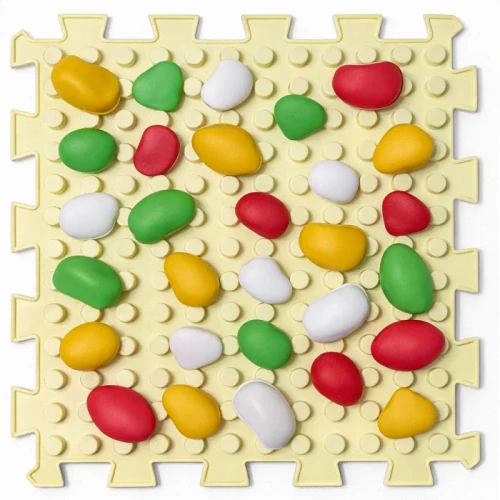 Masážní podložka Ortek Mix Puzzle, 8 dílů + modul Kameny