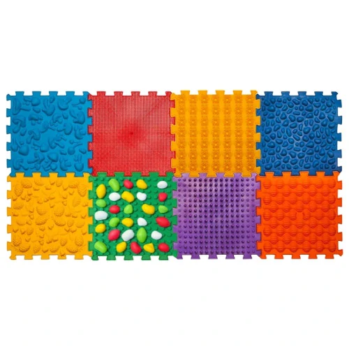Masážní podložka Ortek Mix Puzzle, 8 dílů + modul Kameny