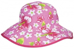 Baby Banz - klobouček s UV BABY hawaii růžový oboustranný
